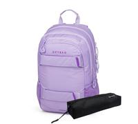 OXY BAG Schulrucksack Set für Schüler ab 9 Jahren - OXY SPORT 24L leicht ergonomisch mit Laptopfach - inkl. Federmäppchen gratis - Violett