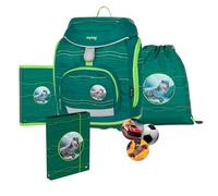 OXY BAG Sherpy Schulranzen set für Kinder 1.-3. Klasse | Anatomisch Geformter Rucksack mit Federmappe, Turnbeutel & Austauschbaren Patches | 5tlg, 26L, 950g, Polyester | Mit Reflektierenden Elementen