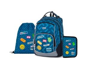 OXYBAG OXY GO Schulrucksack Set 3tlg für 1.-3. Klasse: Ergonomischer Rucksack, Federmappe & Turnbeutel | Mit Reflexelementen für Sicherheit | Ideal für Kinder ab 125 cm