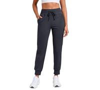 Oyamiki Jogginghose Damen Dunkelgrau Freizeit Hosen Laufen Thermohose Warme Fleece Weiche Herbst Hose Lang Sweathose mit Taschen M