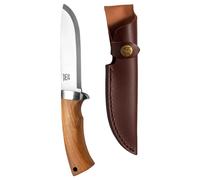 Oyo Rondane Junior Messer mit Lederscheide, Outdoormesser, braun Onesize
