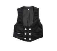 OYSTER - Lina Zunftweste für Kinder und Jugendliche, Arbeitsweste aus Feincord, für Jungen und Mädchen, schwarz, 98