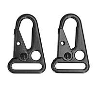 Oytrui 20 Stück Sling-Karabinerhaken, Legierung, Schwarze Beschichtung, Runde Kante, Glänzendes Aussehen, Leicht, Tragbar, ohne Rost-Design, für Schlüsselanhänger, Rucksäcke,