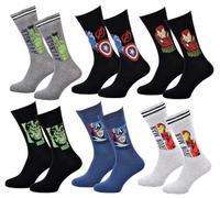 OZABI Herren-Socken Marvel Avengers, Pack 6 Paar AVEN24, 43-46