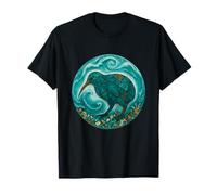 Ozean-Kiwi-Mosaik, rund T-Shirt