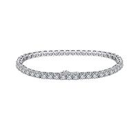 OZEO Armbänder Damen,S925 Sterling Silber Tennis Armband 2Mm Micro-Set Zirkon Diamant X-Link Armbänder Exquisites Freundschaftsarmband Licht Luxus Schmuck Für Damen Männer Geschenk, 16,5 cm