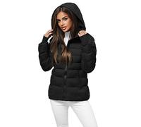OZONEE Damen Winterjacke Jacke Winter Farbvarianten Warm Bomberjacke Steppjacke Wintermantel Kunstfell Daunenjacke Leichte Outdoor Puffer Jacket Gepolstert 777/2792K/392 SCHWARZ L
