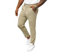 OZONEE Herren Chino Hose Chinos Stoffhose Chinohose Anzughose Anzug Herrenhose Röhrenhose Pants Elegant Business Slim Fit Regular Klassisch Classic Basic O/K971SPZ BEIGE XL
