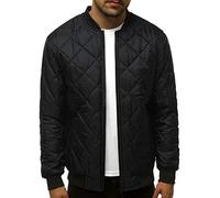 OZONEE Herren Übergangsjacke Jacke Übergang Jacken Herbst Bomberjacke Stehkragen Kapuze Steppjacke Kapuzenjacke Leichte Outdoor Puffer Jacket Gepolstert JS/MY01 SCHWARZ M