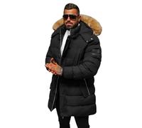 OZONEE Herren Winterjacke Jacke Winter Farbvarianten Warm Bomberjacke Steppjacke Wintermantel Kunstfell Daunenjacke Leichte Jacket Outdoor Puffer Gepolstert JS/5M3122Z/392 SCHWARZ M