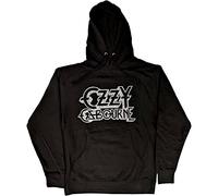 Ozzy Osbourne Kapuzenpullover Vintage Band Logo Nue offiziell Herren Schwarz L