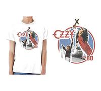 Ozzy Osbourne T Shirt Blizzard of Ozz 80s Logo Nue offiziell Herren Weiß L