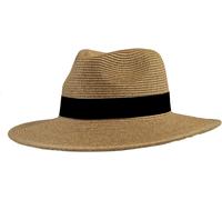 P.A.C. Ecuador Panama Straw Hat | DARK BEIGE - TOTAL BLACK | L/XL