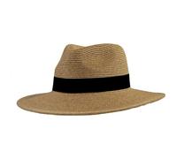 P.A.C. - Ecuador Panama Straw Hat - Hut, Gr. 58 cm-62 cm L/XL, beige (DarkBeige/TotalBlack)