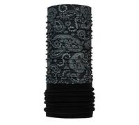 P.A.C. Fleece Paisley Black Multifunktionstuch - Schlauchtuch, Halstuch, Schal, Unisex, 8 Anwendungsmöglichkeiten