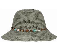 P.A.C. Lilen Bucket Straw Hat grey muscle pearls - Größe S/M