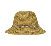P.A.C. Lilen Bucket Straw Hat S/M Light Beige - Mocca Cord