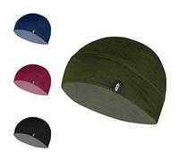 P.A.C. Merino Fleece Beanie, 100% Made in Germany, Wendefunktion, Atmungsaktiv, Thermoregulierend, Unisex (DE/NL/SE/PL, Alphanumerisch, Einheitsgröße, Standard, Olive)