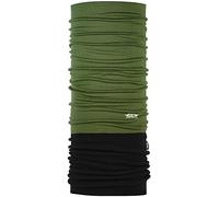 P.A.C. Multifunktionstuch Merino Fleece - Farbe olive-schwarz.