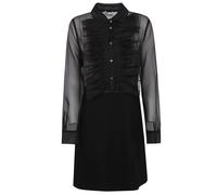 P.A.R.O.S.H. - Mini Dress With Classic Shirt Collar - Größe XS - schwarz