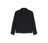 BOSS Relaxed-Fit Jacke aus gemusterter Schurwolle mit Reißverschluss - Style P-Carper-Zip-263F, 50564676 Dunkelblau 50