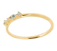 P D PAOLA 925 Sterling Zilveren Goudkleurige Atelier Midnight Ring AN01-193-12 (Maat: 16.5)