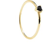 P D PAOLA - Black Heart Ring - 925er Sterlingsilber 18k Vergoldung - Damenschmuck (16)