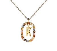 P D PAOLA - Halskette Buchstabe K- 925er Sterlingsilber 18k Vergoldung - Damenschmuck