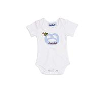 P.Eisenherz Baby Body - BREZL Lausbub - weiß/blau