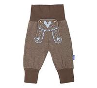 P.Eisenherz Baby - Jungen Baby Schlupfhose im Lederhosenstil braun blau, braun/blau, 74/80