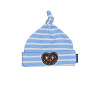 P.Eisenherz Baby - Jungen Babymütze mit Breze blau, BLAU, M