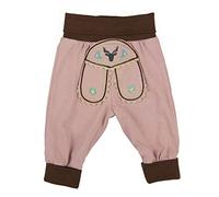 P.Eisenherz Babyhose im frechen Lederhosenstil Jogginghose für Mädchen aus Baumwolle Altrosa, Gr. 98/104