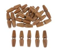 P Prettyia 20 Stück Knebelknopf Holz 1 Loch Nähknöpfe Oval Holz Knopf Mantelknöpfe Zum Aufnähen