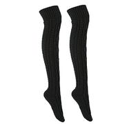 PAADIYA Boomly Damen Mädchen Kniestrümpfe Lange Overknee Strümpfe Stricken Beinwärmer Winter Socken Warm Innen Zuhause Wolle Socken Knieschoner Doppelter Diamant Fußbodensocken