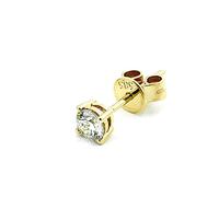 Paar 585er Gelbgold Diamanten Ohrstecker 4er Krappe Solitaire Ohrringe Brilliant - 0,60 ct.