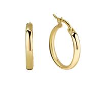 Paar Creolen "333 Gold 17,5mm Durchmesser", gelb, FASCINATION BY ELLEN K., Ohrringe, Damen, one-size, Gold (546530-0) gelb