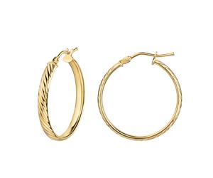 Paar Creolen "375/- Gelbgold 22mm", gelb, FASCINATION BY ELLEN K., Ohrringe, Damen, one-size, Gold (45344705-0) gelb