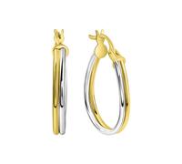 Fascination by Ellen K. Damen Creolen 375/- Gold 2,5cm Glänzend mehrfarbig 333310018-2