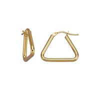 Paar Creolen "375/- Gelbgold glanz Dreieck", gelb, FASCINATION BY ELLEN K., Ohrringe, Damen, one-size, Gold (47643842-0) gelb