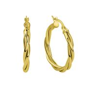 Paar Creolen "585/- Gelbgold gedreht", gelb, FASCINATION BY ELLEN K., Ohrringe, Damen, one-size, Gold (50176027-0) gelb