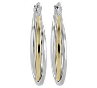 Paar Creolen ADELIA´S "Damen Ohrringe - Creole aus Edelstahl", Damen, Gr. Damen, Edelstahl, silber, Ohrringe, Ideal zum Verschenken - schlicht und stilvoll (22475603-0) silber