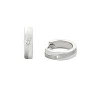 Amor Creolen 925 Sterling Silber Damen Ohrschmuck, mit Zirkonia synth., 1,7 cm, Silber, Kommt in Schmuck Geschenk Box, 2012667