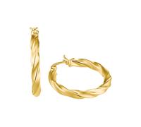 Paar Creolen AMOR "2013796", gold (goldfarben), Ohrringe, Damen, Gelbgold 375 (69769023-0) goldfarben