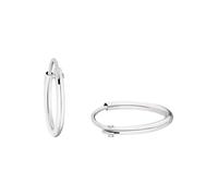 Paar Creolen AMOR "2013968", silber (silberfarben), Ohrringe, Damen, 13mm, Weißgold 333, Made in Germany (52146337-0) silberfarben