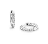 Paar Creolen AMOR "2017380", bunt (silberfarben, weiß, kristallweiß), Ohrringe, Damen, Silber 925 (Sterlingsilber), mit Zirkonia (synth.) (24442402-0) silberfarben, weiß, kristallweiß