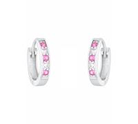 Amor Creolen 925 Sterling Silber Mädchen Kinder Ohrschmuck, mit Zirkonia synth., 1,2 cm, Silber, Kommt in Schmuck Geschenk Box,