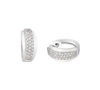 Amor Creolen 925 Sterling Silber Damen Ohrschmuck, mit Zirkonia synth., 1,5 cm, Silber, Kommt in Schmuck Geschenk Box, 2024100