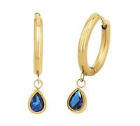 Paar Creolen AMOR "2034293, 2036443, 2036466", gold (gelbgoldfarben, blau, blau), Ohrringe, Damen, Edelstahl, Paar Creolen, mit Zirkonia (synth.) (21289928-0)