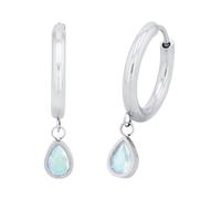 Paar Creolen AMOR "2034293, 2036443, 2036466", silber (edelstahlfarben, irisierend, irisierend), Ohrringe, Damen, Edelstahl, mit Zirkonia (synth.) (42541461-0) edelstahlfarben, irisierend, irisierend