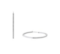 Paar Creolen AMOR "2034424", bunt (silberfarben, weiß, kristallweiß), Ohrringe, Damen, 42mm, Silber 925 (Sterlingsilber), mit Zirkonia (synth.) (55546206-0) silberfarben, weiß, kristallweiß